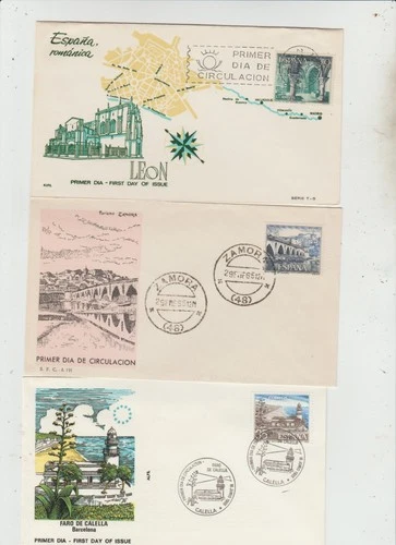 Spain 1964 1965 1986  3 FDC  Tourism issues   good condition