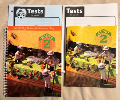 BJU 2nd grade SCIENCE 2 Student Text, Activity Answer Key, Test & Key