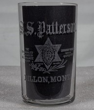 Pre Pro Etched Blatz Beer Glass Milwaukee WI SS Patterson Tied House Dillon MT