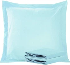 NTBAY 26x26 Euro Sham Covers 2 Pack Brushed Microfiber Pillow Case, Light Blue