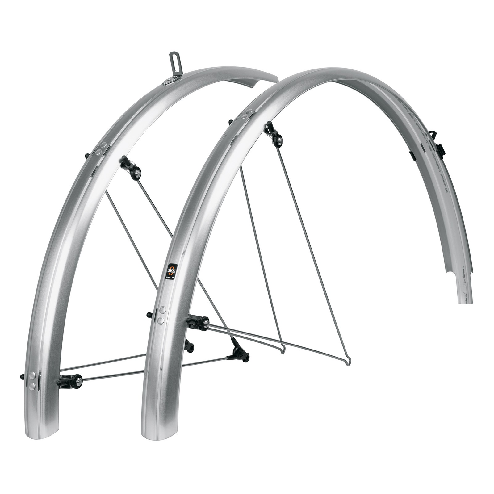 SKS BLUEMELS 28"", 45MM MUDGUARD SET - SILVER