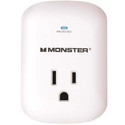 #ad #ad Monster Just Power It Up 1200 J 0 ft. L 1 outlets Surge Protector Wall Tap $11.50