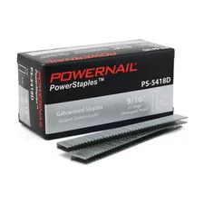 Powernail PS5418D 20 Ga. 3/16 In. Crown 9/16 In. Length Carpet Staples (5000 ct)