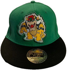 Nintendo Super Mario Bros. Bowser Flatbill Flex Hat Cap Small/Medium New W/Tags