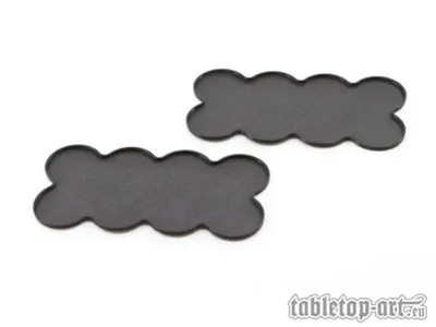 Movement Tray - Flat Bases - 25mm 8s Bar - Black (2) | Tabletop-Art
