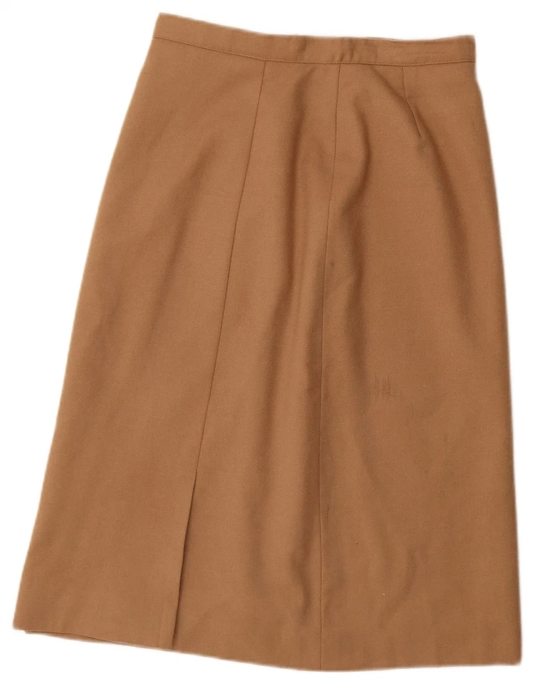 WINDSMOOR Womens A-Line Skirt UK 14 Medium W28 Brown New Wool Classic CK14 - Image 3 of 4