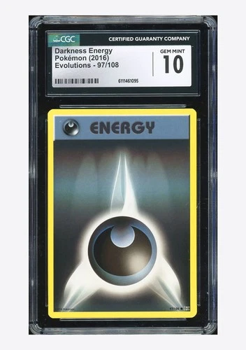 Pokemon CGC 10 GEM MINT Darkness Energy 2016 97/108 Evolutions English