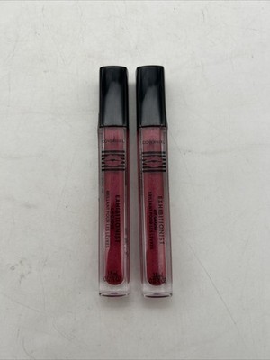COVERGIRL Exhibitionist Lip Gloss Shade: 210 Gurrrlll 0.12 Fl Oz Set Of 2 - New