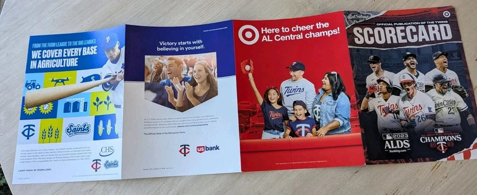 2023 Minnesota Twins ALDS Official Scorecard – AL Central Champs MLB Program - Image 3 of 3