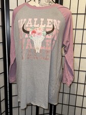 Morgan Wallen T Shirt Band Tee Country Rock Music Womens Large Bullhorns