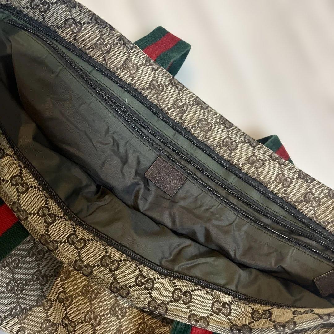 Gucci GG Canvas Tote Bag Mother's Bag Beige Large Capacity image 9