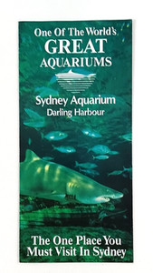 1990s Sydney Australia Aquarium Darling Harbour Sharks Vintage Travel Brochure