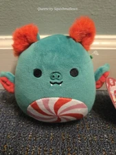 Original Squishmallows 5" Ricardo The Peppermint Fruit Bat Christmas Plush