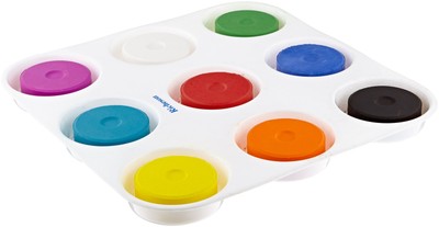 Sax Tempera Paint Cakes Set Assorted Colors Art Education 9 Colors Non Toxic