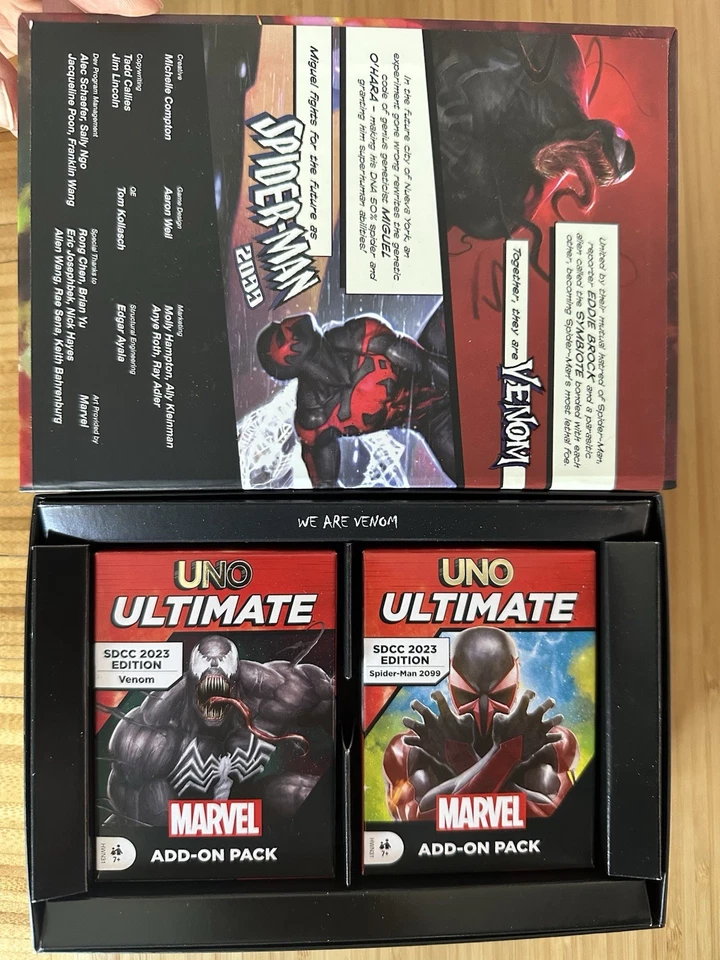 UNO Ultimate Marvel Spider-Man 2099 vs. Venom Add-On 2-Pack *2023 SDCC Exclusive - Image 3 of 3