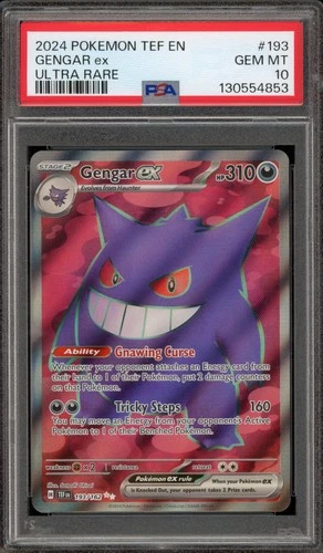 Pokemon Gengar ex Temporal Forces Ultra Rare #193 PSA 10 Gem Mint