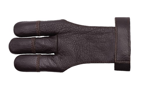 Gant De Tir à L'arc KESHES – Cuir, 3 Doigts, Sangle Velcro Ajustable, Pour Femme, Homme Et Enfant, Arc Classique Et Composé