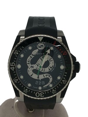 GUCCI Dive Quartz Analog Date Stainless 