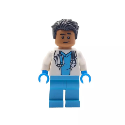 Original LEGO  Arzt Krankenschwester Geschenk Krankenhaus männlich asiatisch Minifigur Vatertag 1