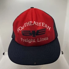 Vintage Southeastern Freight Lines Mesh Snapback Trucker Hat Cap Made in USA