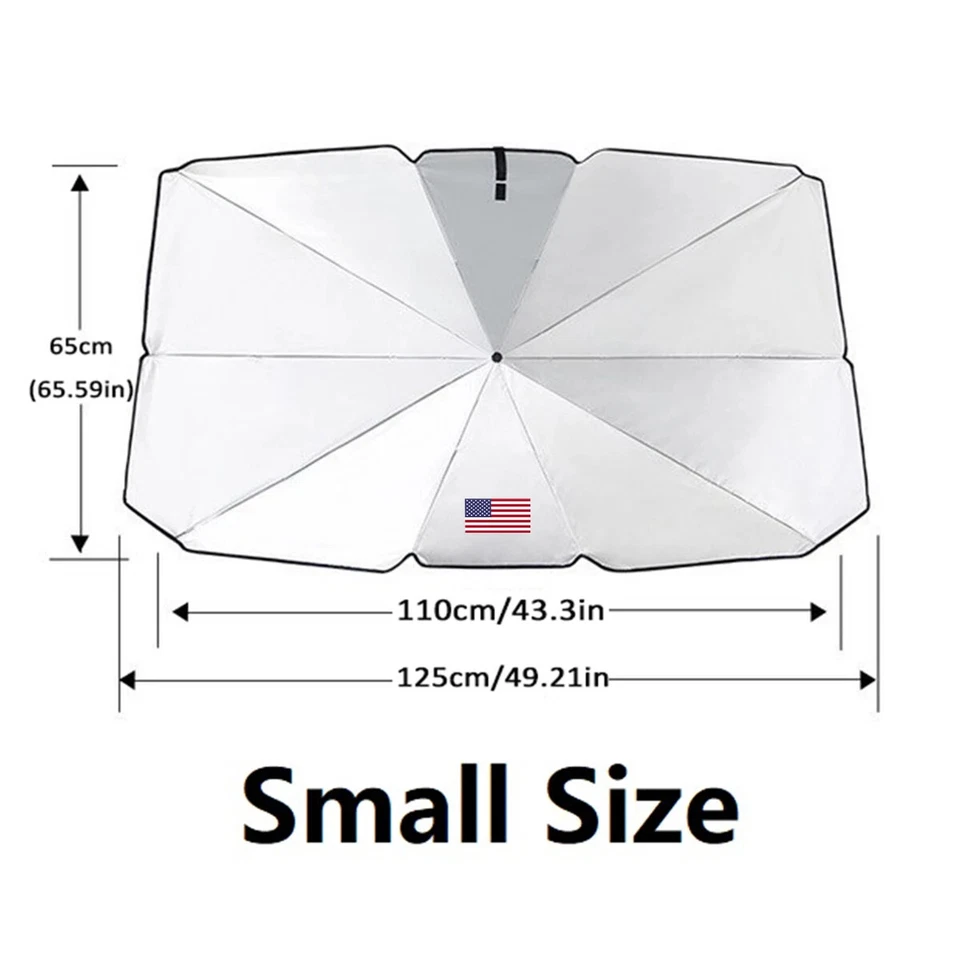 Car Windshield Sun Shade Front Window Visor For Chevrolet RAM GMC Ford F-Series - Изображение 4 из 4