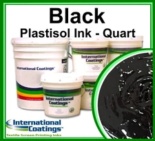 International Coatings-(Black)-Plastisol Ink-Screenprinting-Quart