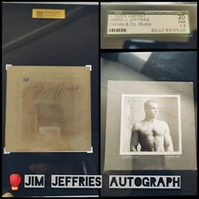 ⭐ Jim James Jeffries Dames & Co. Oakland Cabinet Boxing Card SGC PSA Autograph