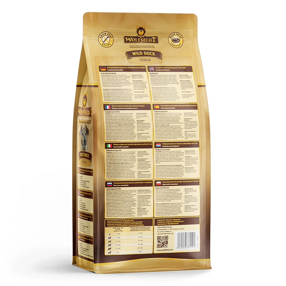 Wolfsblut - Wild Duck Senior - 2 kg - Hundefutter - Bild 3 von 4