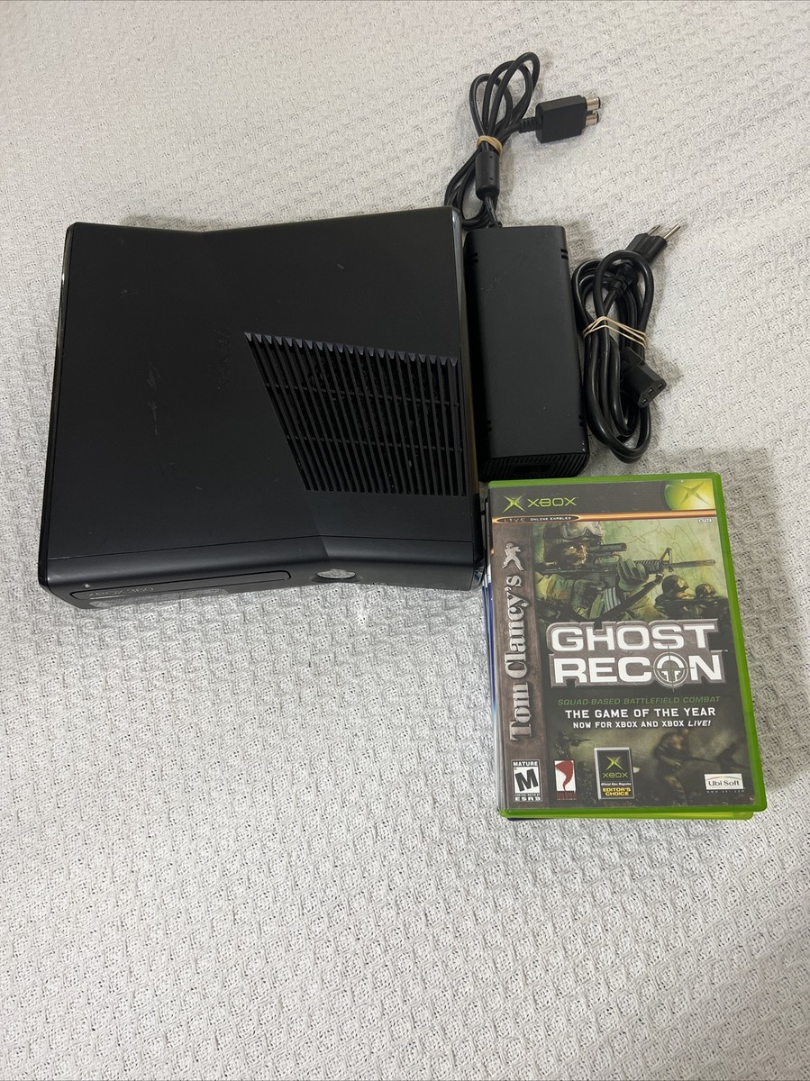 Microsoft Xbox 360 S Slim 1439 Black Console With 5 Games Working