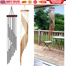Wind Chimes 12 Tubes Large Deep Tone Chapel Bells Outdoor Hanging  Garden Decor