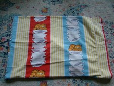 Vintage Garfield Cartoon Twin Sheets Fitted and Flat Set Clouds  Pillows