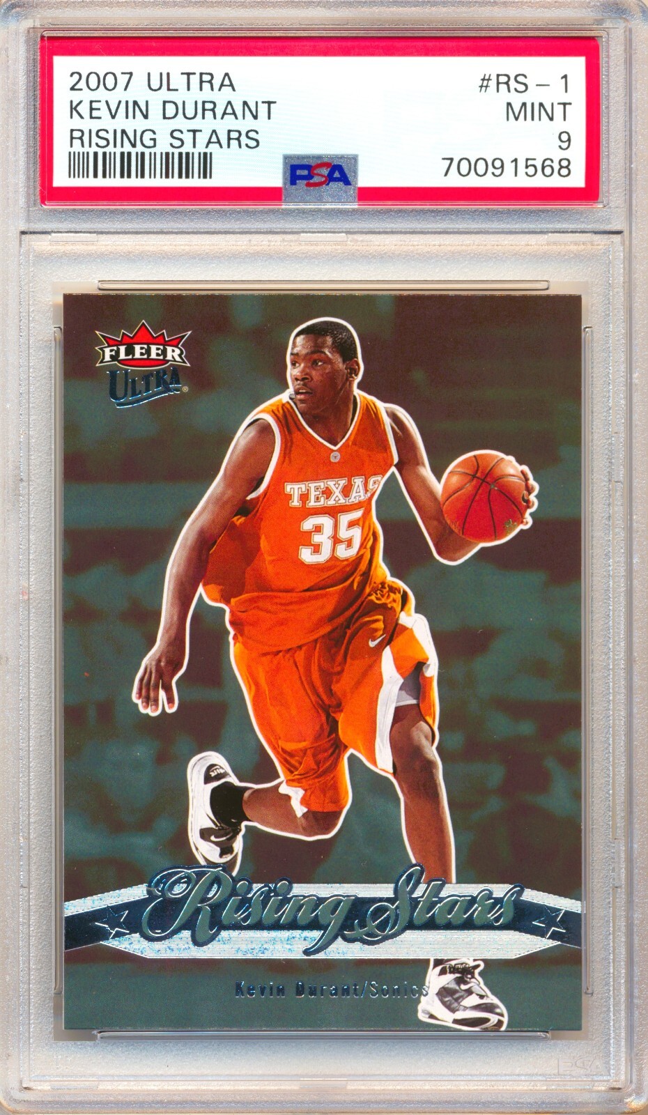 2007 Fleer Ultra Rising Stars #RS-1 Kevin Durant PSA 9