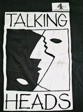 Vintage 80s Talking Heads vs Television Promo UK Broadcast T Shirt David Byrne L