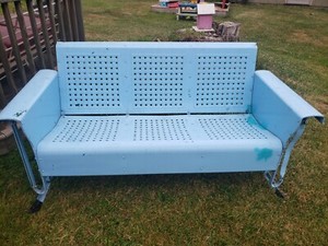 Antique Glider Metal Mid Century Modern Kitsch Retro 50s 60s Furniture Vintage 