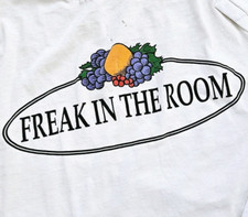 Vintage 90s Freak In The Room Fruit of the Loom Parody and Logo T Shirt Bundle