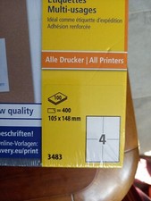 Etykiety uniwersalne Avery Zweseform. Pasuje do wszystkich drukarek Nowa