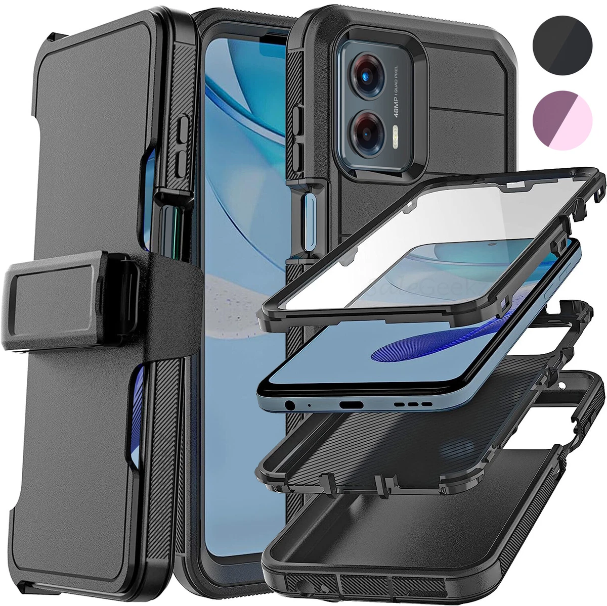 Protezione 360 Custodia Robusta Antiurto Per Motorola Moto E20, E30, E40 - Doppio Strato