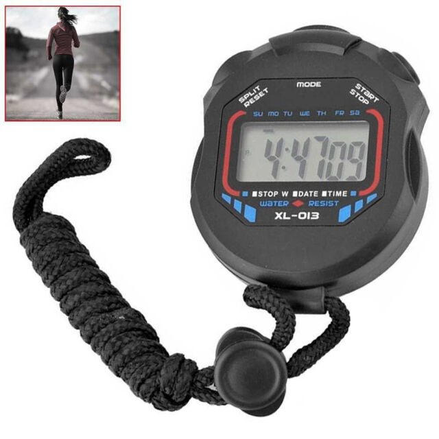 Cronometro Digitale Timer Orologio Allarme Palestra Corsa Nuoto Sport XL013 Nero