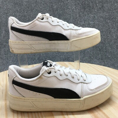 Puma Shoes Womens 8 Skye Platform Sneakers White Lace Up Comfort Low 374764-02