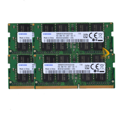 Samsung 4x 8GB 2Rx8 PC4-2400T DDR4 19200Mhz 260Pin SODIMM Laptop