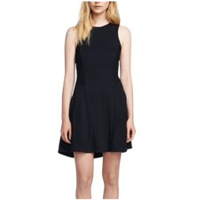 Rag & Bone Geneva Knit Fit and Flare Mini Black Dress M Minimalist Quiet Luxury