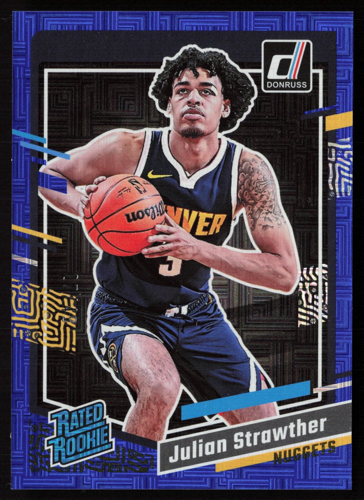 2023-24 Panini Donruss - Rated Rookie Julian Strawther #242 Blue Choice /49