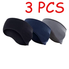3pc Mens Ear Warmer Headband Wrap Winter Fleece Ear muffs Cold Weather Ski Cover