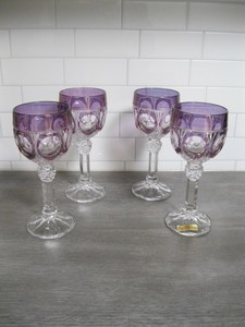 Sale Discounts Usa Online Nachtmann Crystal Napolean Amethyst Wine Hocks Set Of 4 Excellent Cheap Buy Store Online Erasmoprovenza Com