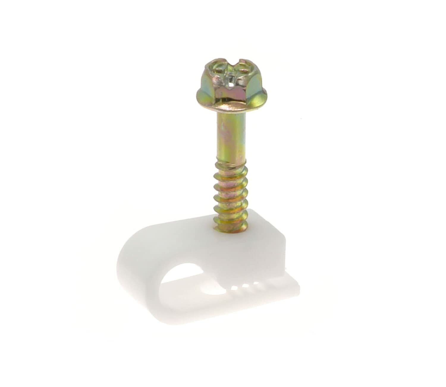 Coax Cable Clips White 50 Pieces Single Coaxial Flex Screw Clips eBay