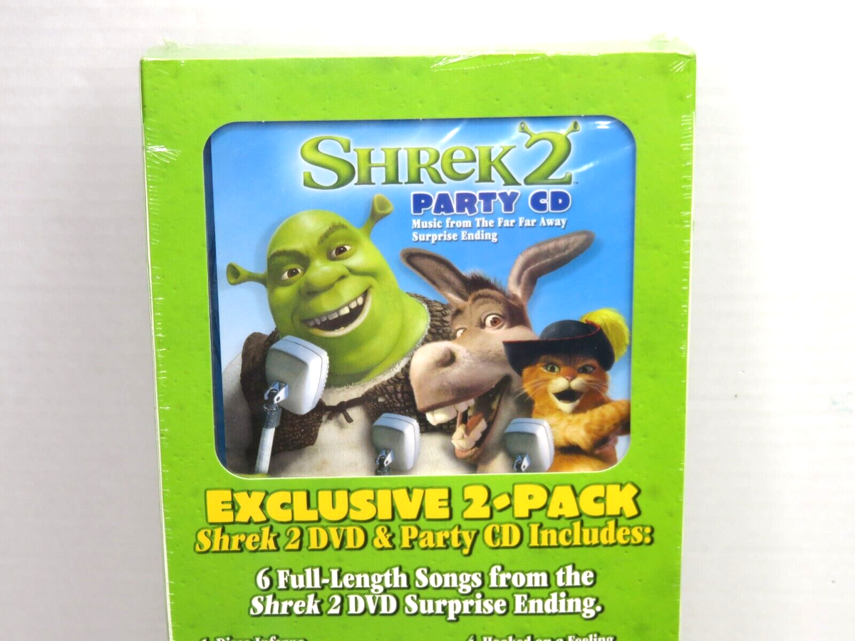 SHREK 2 DVD + PARTY CD Exclusive 2-Pack Full Screen Dreamworks NEW