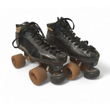 Riedell 595 Speed Skates Leather Red Wing Zinger Wheels Men 5.5 / Women 7 1980s