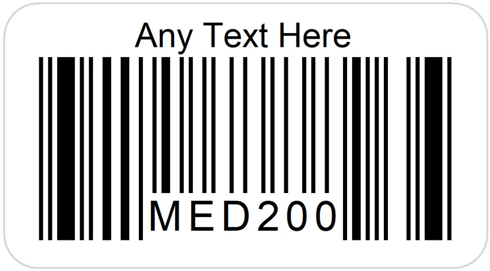 Code 93 Barcode Number Stickers Unique Personalised Sequential Sticky Labels
