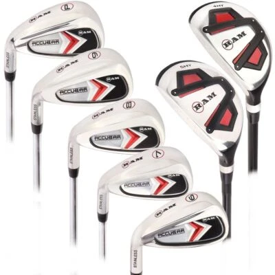 Ram Golf Accubar Mens Left Hand Graphite/Steel Iron Set 6-PW - HYBRID INCLUDED
