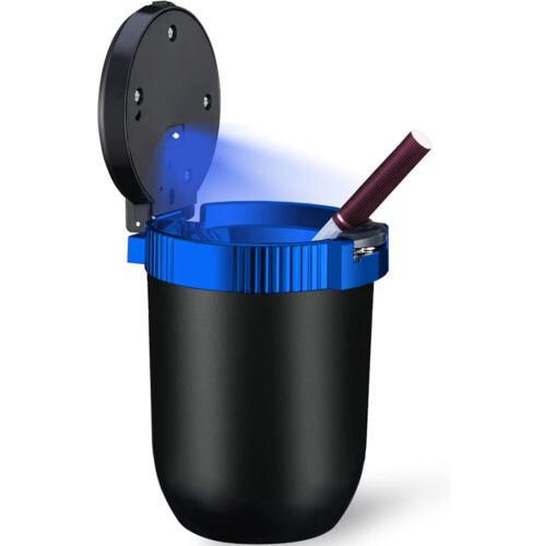 1 PC Car Ashtray with Lid Smell Proof, Portable Ashtray Mini Trash Can